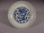 Qianlong Imperial Blue & White Dragon Saucer