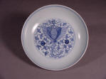 雍正 Yongzheng blue and white phoenix saucer