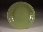 早明 Large Ming Longquan Celadon Barbed Edged Dish