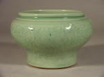 康熙 Kangxi Ming style celadon carved guan jar with peony decor