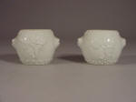 Pair of 康熙 Kangxi Dehua Barrel Form Jars