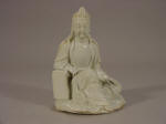 17th C Dehua figure of Guanyin seated at royal ease