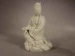 A Late 17th Century Dehua Blanc ce Chine Seated Guanyin signed He Chaozong