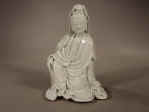 A 17th C Dehua (Blanc de Chine) figure of a seated Guanyin