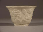 18th C Dehua Blanc de Chine Floral Molded Cup