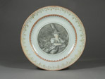 Qianlong en Grisaille Shepherdess Plate