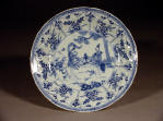 Kangxi Blue & White Export Dancing Long Eliza Plate