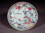 Yongzheng famille rose decorated landscape plate