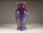 A large late 18th C 乾隆 blue flambe hu vase