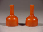 A Pair of 嘉慶 Jiaqing Miniature Iron Red Mallet Vases