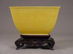 A rare 乾隆 Qianlong Square Form Imperial Yellow Bowl