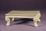 Kangxi miniature scholar's table covered in mallow yellow glaze