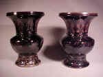 A Pair of Massive 康熙 Kangxi Aubergine Bronze Form Vases