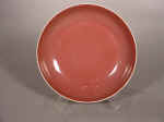 A Qianlong Mark and Period Copper Red Saucer