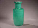 Large 乾隆 Qianlong Green Glazed Rouleau Vase with Lake Green Interior and Base